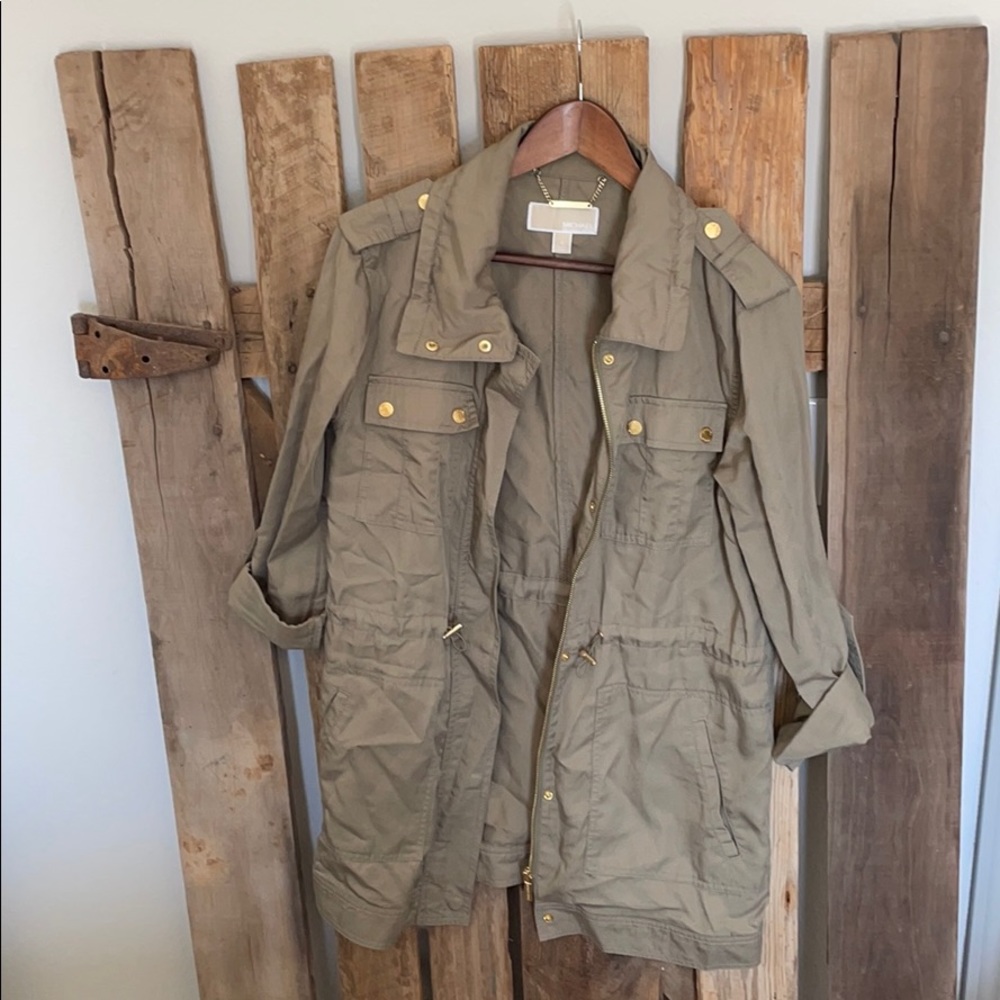 Michael Kors Olive Green Utility Jacket
